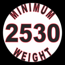 Minimum Weight 2530 Round stickers
