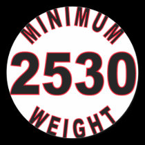 Minimum Weight 2530 Round stickers