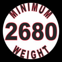 Minimum Weight 2680 Round stickers