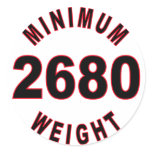 Minimum Weight 2680 Round stickers