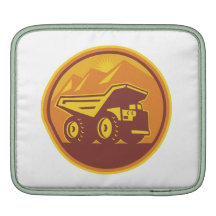 Mining Dump Truck Retro iPad Sleeves