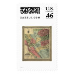 Mining in California Map - 1851 postage