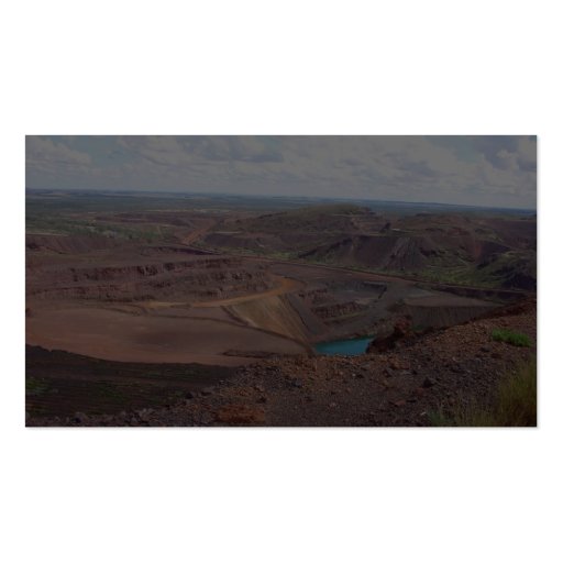 Mining Operations At Paraburdoo Mine Business Cards (back side)