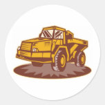 mining truck dump dumper tipper lorry round stickers