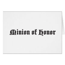 Minion of honor greeting cards