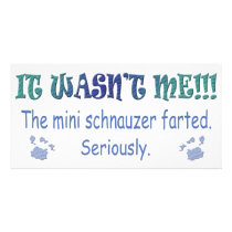 MiniSchnauzer Customized Photo Card