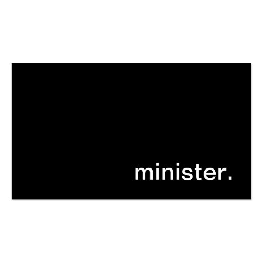 Minister Business Card