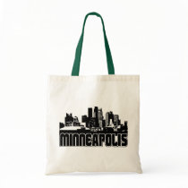 Minneapolis Skyline Tote Bags