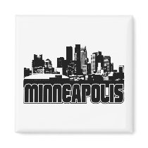 Minneapolis Skyline Fridge Magnets