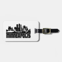 Minneapolis Skyline Travel Bag Tags