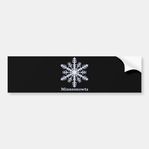 Minnesnowta Blue Snowflake Bumper Sticker