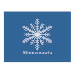 Minnesnowta Blue Snowflake Postcards