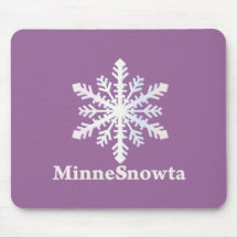 MinneSnowta with Snowflake Mouse Pad