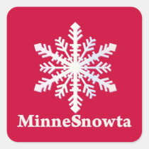 MinneSnowta with Snowflake stickers