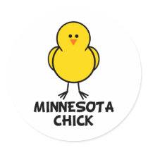 Minnesota Chick stickers by chicktshirts8 Minnesota Chick stickers