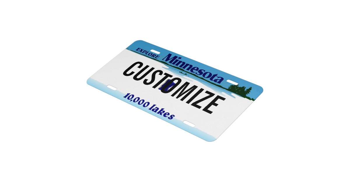 Minnesota Custom License Plate Zazzle