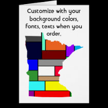 Minnesota Customize colorful card how you want
