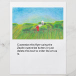 Minnesota farm red barn rural landscape crayon art full color flyer