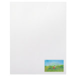 Minnesota farm red barn rural landscape crayon art customized letterhead