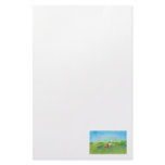 Minnesota farm red barn rural landscape crayon art personalized stationery