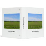 Minnesota farmland blue skies crops in field photo 3 ring binder