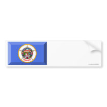 Minnesota Flag Gem bumper stickers by Vexillophile Minnesota Flag Gem bumper stickers
