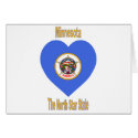 Minnesota Flag Heart cards