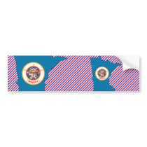 Minnesota Flag Map bumper stickers by usaflags Minnesota Flag Map bumper stickers