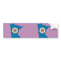 Minnesota Flag Map bumper stickers by usaflags Minnesota Flag Map bumper stickers