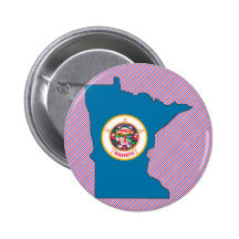Minnesota Flag Map Button