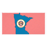 Minnesota Flag Map Picture Card