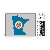 Minnesota Flag Map postage by usaflags Minnesota Flag Map postage