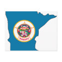 Minnesota Flag Map postcards