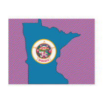 Minnesota Flag Map postcards by usaflags Minnesota Flag Map postcards