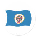 Minnesota Flag Sticker by livingflags Minnesota Flag Sticker