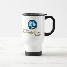 Minnesota Genealogical Society White Travel Mug