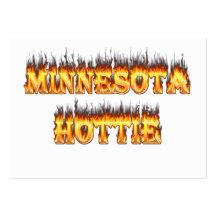 Minnesota Hottie fire and flames Business Card Templates