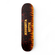 Minnesota Hottie fire and red marble heart. skateboards by ultraflames Minnesota Hottie fire and red marble heart. skateboards