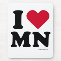 MINNESOTA - "I LOVE MN" "I LOVE MINNESOTA" mousepads by humortees MINNESOTA - "I LOVE MN" "I LOVE MINNESOTA" mousepads