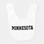 Minnesota Jersey Font Black.png Baby Bib