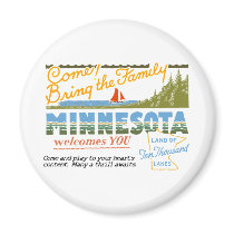 Minnesota - Land of Ten Thousand Lakes Fridge Magnets