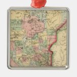 Minnesota Map by Mitchell Christmas Ornament