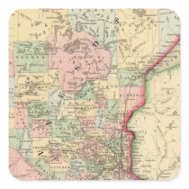 Minnesota Map by Mitchell Square Sticker