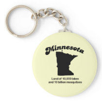Minnesota Motto - Land of 10,000 lakes Keychains