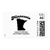 Minnesota Motto - Land of 10,000 lakes postage by Shirtuosity Minnesota Motto - Land of 10,000 lakes postage