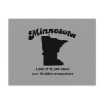 Minnesota Motto - Land of 10,000 lakes Postcard