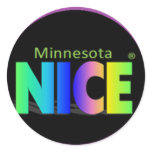 Minnesota Nice® Black Stickers