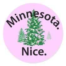 Minnesota Nice.  Period! (black text) Stickers