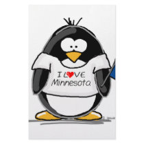 Minnesota penguin customized stationery