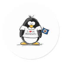Minnesota penguin sticker
